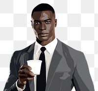 PNG Portrait coffee cup adult. AI generated Image by rawpixel.
