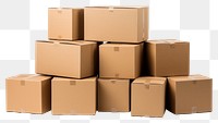 PNG Cartons cardboard box white background. AI generated Image by rawpixel.