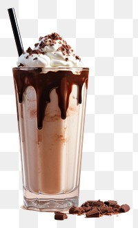 PNG Milkshake chocolate dessert sundae transparent background