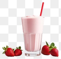 PNG Strawberry milkshake smoothie fruit transparent background