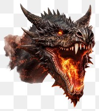 PNG Dragon animal fire white background