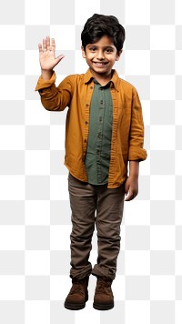 PNG Portrait standing sleeve child. AI generated Image by rawpixel.
