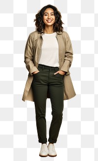 PNG Sleeve jacket adult khaki. AI generated Image by rawpixel.