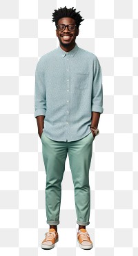 PNG Standing adult outerwear trousers. AI generated Image by rawpixel.