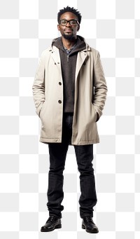 PNG Overcoat glasses jacket adult. AI generated Image by rawpixel.