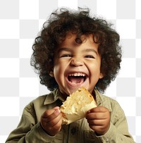 PNG Portrait eating food baby. AI generated Image by rawpixel.
