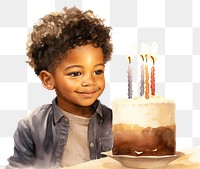 PNG Dessert candle party child. AI generated Image by rawpixel.