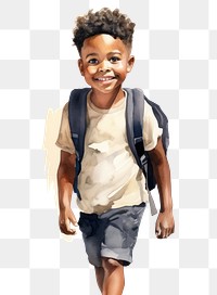 PNG Portrait backpack child photography. AI generated Image by rawpixel.