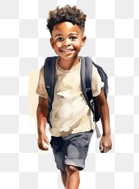 PNG Portrait backpack child photography. 