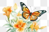 PNG Butterfly flower insect animal. AI generated Image by rawpixel.
