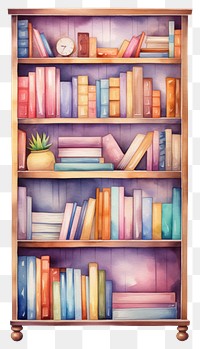 PNG Furniture bookshelf bookcase architecture. AI generated Image by rawpixel.