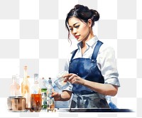 PNG Bartender working female adult. AI generated Image by rawpixel.