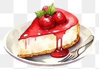 PNG Cheesecake dessert fruit cream. AI generated Image by rawpixel.