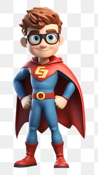 PNG Superhero cartoon toy portrait. 