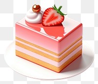 PNG Cake strawberry dessert fruit. AI generated Image by rawpixel.