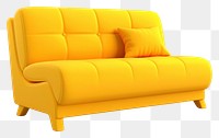 PNG Furniture armchair yellow sofa. 