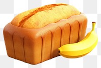 PNG Banana bread food transparent background. AI generated Image by rawpixel.