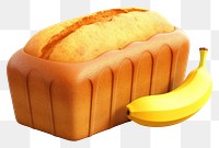 PNG Banana bread food transparent background. 