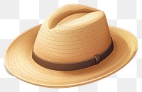 PNG Sombrero hat white background straw hat. 