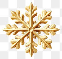 PNG Gold snow snowflake brooch. 