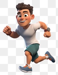 PNG Cartoon exercising sports shorts. 