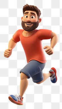PNG Exercising cartoon sports transparent background. AI generated Image by rawpixel.