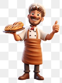 PNG Cartoon baker food transparent background. AI generated Image by rawpixel.