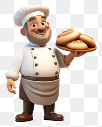 PNG Cartoon bread baker food. 