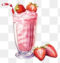 PNG Strawberry milkshake smoothie dessert. 