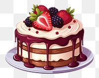 PNG Cake dessert cartoon berry. 