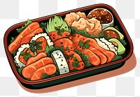 PNG Lunch sushi food meal transparent background