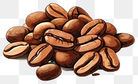 PNG Coffee cartoon food nut transparent background