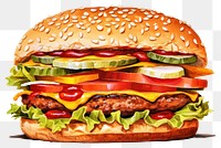 PNG Burger food hamburger transparent background