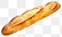 PNG Baguette bread food viennoiserie. AI generated Image by rawpixel.