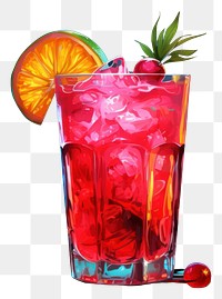 PNG Cocktail fruit drink food. AI generated Image by rawpixel.