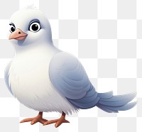 PNG Cartoon animal white bird. 