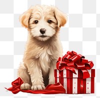 PNG Dog christmas mammal animal. AI generated Image by rawpixel.