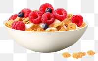 PNG Bowl raspberry cereal fruit. 