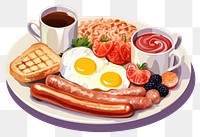 PNG Breakfast plate brunch food. AI generated Image by rawpixel.