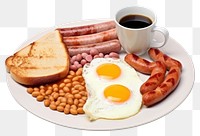PNG Breakfast coffee bread plate. AI generated Image by rawpixel.