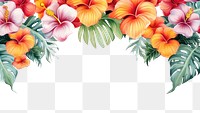 PNG Hibiscus pattern flower plant. 