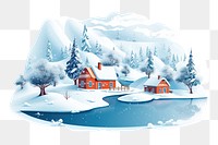 PNG Winter architecture landscape building. AI generated Image by rawpixel.