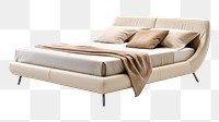 PNG  Furniture bed white background comfortable. AI generated Image by rawpixel.