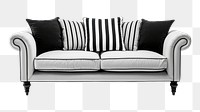 PNG  Furniture cushion pillow black. 