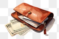 PNG Handbag wallet accessory currency. AI generated Image by rawpixel.