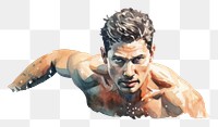 PNG Swimming portrait sports adult. AI generated Image by rawpixel.