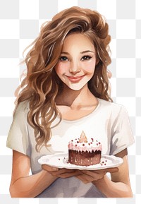 PNG Cake portrait dessert smile. AI generated Image by rawpixel.