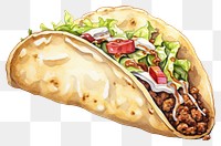 PNG Taco bread food vegetable. AI generated Image by rawpixel.