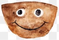 PNG Face brown food anthropomorphic. AI generated Image by rawpixel.