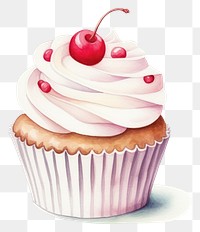 PNG Dessert cupcake cream food. AI generated Image by rawpixel.